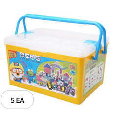 비앤씨 아동용 뽀로로 통 소프트 블럭 47p, 혼합색상, 5개
