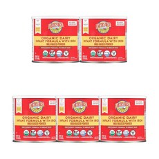 Earth's Best 얼스베스트 베이비 포뮬러 0-12개월 데어리 인펀트 포뮬러 유아 분유 595g, 5개