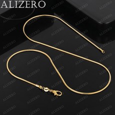 ALIZERO 18K 골드 목걸이 16 쥬얼리 26 스네이크 28 30 20 패션 체인 18 선물 22 파인 남성 인치 여성 24 2MM, 70cm 28 inches