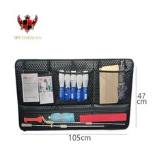 트렁크 낚시대 홀더 자동차 정리 시트 수납 행거 등받이그물 걸이 가방, 자수 세트 - 대형