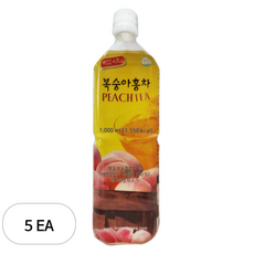 스위트코리아 복숭아 홍차 농축액, 1L, 5개