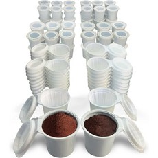 84개의 iFillCup 충전식 K컵 - 침전물이 맥주를 초미세 필터 범용 브루어 호환성 딥브루 필터로 50% 더 많은 커피를 담을 수 있습니다 화이트, 240 Count White