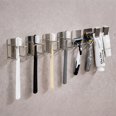 304 스텐 무타공 칫솔 거치대, 1세트, 4인