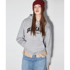 브랜드정품 버커루 BUCKAROO 이동휘 착장베이직 아플리케 로고 후드TS 멜란지 그레이 277268