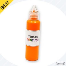 키즈맘아트 핑거 페인트펜 낱색 50ml 주황 오렌지 컬러링 페인트 픽앤코501