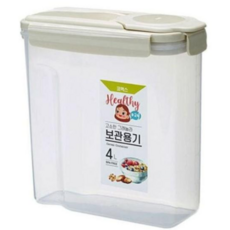 쿨샵 코멕스 시리얼 보관용기 간편뚜껑 다용도 밀폐용기 4리터, 시리얼보관용기 4리터