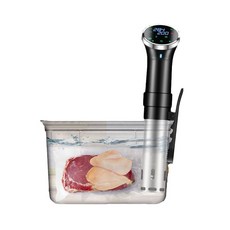 Wandoo舒肥機，App智能操控，精準控溫，家用慢煮料理神器, 黑色WIFI升級版, 慢煮機+11升水箱（套裝）