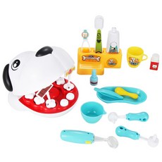 寵物牙醫家家酒玩具組：小狗拔牙、兔子拔牙，內含護理玩具，台灣現貨，聖誕禮物首選, 60個, 多色