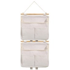 긱보드 다용도 걸이형 수납 정리 포켓, 2개, 아이보리