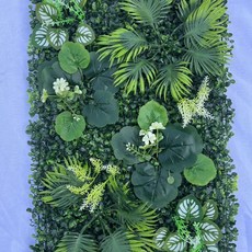 Sunday 綠色新款仿真植物綠葉波斯牆面裝飾綠植，室內商場酒店陽臺背景造景, 40*60最新款米蘭配飾組合5