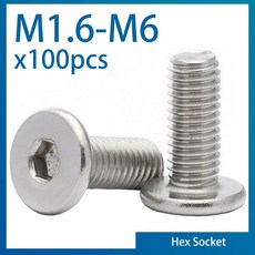 100 개/몫 울트라 얇은 슈퍼 플랫 웨이퍼 헤드 나사 볼트 M1.6 M2 M2.5 M3 M4 M5 M6 M8 304 스테인레스 스, 02 엠6, 10 30mm x100pcs