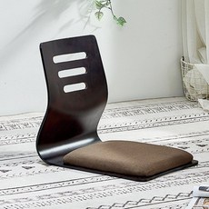 앉은뱅이 등받이 의자 패브릭 작업 이동 휴대용 경량, 1개, E타입-브라운
