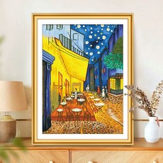 보석 DIY 키트 풍경 해바라기 명작 도안 십자수, 대형 칸 94 x 73cm, 1개