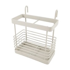復古家 鐵藝可掛式餐具收納架, 1個, 白色