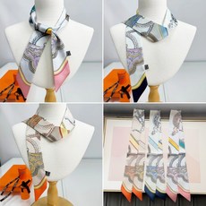 스타일링 [개미물류] 예쁜중년 데일리 스타일링 럭셔리 쁘띠스카프 고급 목수건 클래식 봄패션 여성