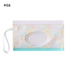 EVA 아동용 물티슈 파우치 휴대용 거치대 케이스 플립 커버 스냅 스트랩 재사용 가능한 리필식 화장품 유용한 티슈 박스, 04 40, 한개옵션1