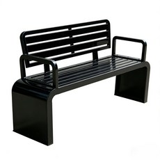정류장 벤치 마당 벤치의자 공원 벤치소파 펜션 야외, 1개, 120x40x83cm 블랙