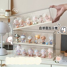 收納手辦收納盒盲盒展示娃娃展示架亞克力透明展示櫃防塵