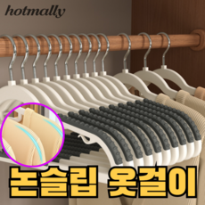 hotmally 어깨뿔 방지 미끄럼 방지 논슬립 옷걸이 세트 10p, 1세트, 베이직