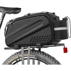 자전거용 자전거 가방 후방 랙 10L 방수 EVA 하드 쉘 내구성 패니어 안장 가방 출퇴근용 어깨끈 액세서리 포함 야외 하이킹