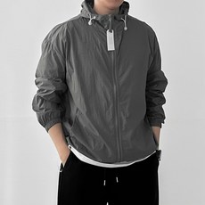 다이나믹피플 남녀공용 고프코어 스트링 오버핏 후드 집업 바람막이 윈드브레이커