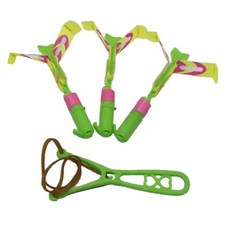 LED 화살 헬리콥터 및 발사기 10 개 어둠 속에서 빛나는 로켓 헬리콥터 장난감 어린이용 발광 새총 장난감, 1)10PCS