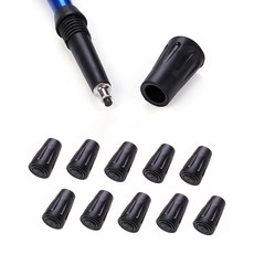 살림의지혜 등산스틱 촉마개 고무 패킹, 블랙, 10개