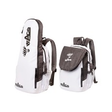 SANXDI 羽毛球拍背包 伸縮羽球背包 大容量防水多隔層, weAce 灰白, 1個