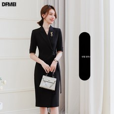 DFMEI 오피스룩 원피스 여춘추 시크룩 쥬얼리 매장 작업복 판매 매장 안내 슬림 카고