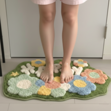 미끄럼방지 극세사 빨아쓰는 물세탁 발매트 주방 욕실 현관 화장실, 03. 해피가든