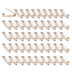 의류 수리 작업과 호환되는 백 바 패스너가 있는 50pcs Brooch 핀 안전 핀, KC 골드, 50개, 20mm