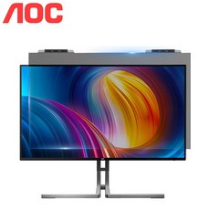 AOC 프리미엄 27인치 모니터 보안필름 블루라이트차단 UV 차단 개인정보보호 스크래치방지, 1개, 블랙