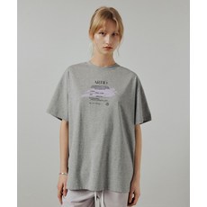 ARTID 오버핏 반팔 티셔츠_MELANGE GREY