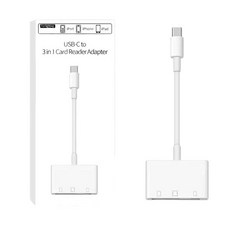 iPhone16 三合一讀卡機 讀卡機 i15適用 Type-c雙頭線sd/tf卡USB三合一 OTG轉接線, Type-C轉SD/TF/CF卡三合一, 1個, CF讀卡器