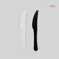 유즈팩 테이크아웃 일회용 나이프 개별포장 화이트 100개, 1개, 1개