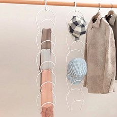 철제 모자보관대 모자걸이 다용도 옷걸이, 화이트 스틸 모자걸이, 6개