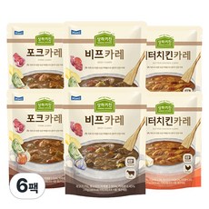 상하키친 카레혼합세트 비프카레2팩+포크카레2팩+버터치킨카레2팩, 170g, 1개입