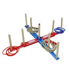 TL 우드 십자 2단 고리던지기 놀이 원목링고리던지기, 우드 2단 십자 고리던지기