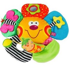 LALABABY拉拉布書 玩具嬰兒響紙布書 寶寶安撫玩具0-1歲 感官大臉花笑臉, 嬰兒響紙寶寶安撫0-1歲感官大臉花笑臉