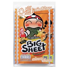 태국 김과자 똠얌꿍 맛 (Taokaenoi 브랜드), 4개, 38.4g