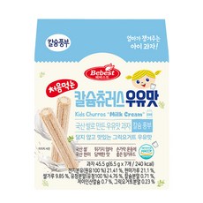 베베스트 처음먹는 칼슘 츄러스, 우유맛, 45.5g, 1개