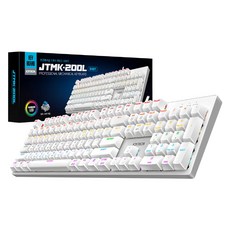 JOYTRON 電競機械鍵盤, 白色, JTMK-200L, 青軸