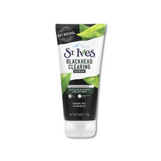 美國 St.Ives 聖艾芙 經典 植萃潤澤 深層 去角質 潔淨 磨砂膏 170g/ 臉部全身皆適用 身體磨砂膏, 1個, 黑底綠茶