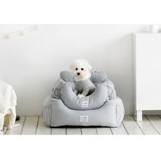 온라인원 강아지 카시트 완전방수 쿠션형 3colors, 그레이, 1개