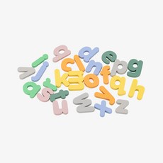 쏠앤샘 파스텔 알파벳 한글 숫자 원목 자석 블럭 유아 아동 어린이 교구, 알파벳소문자, 1세트