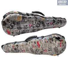 超輕雙肩背小提琴琴盒，4/4尺寸，多色可選，出口品質樂器配件, 4/4【卡通人物】, 1個