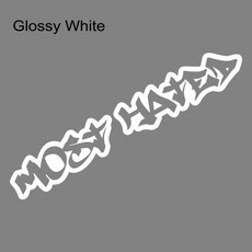 싫어지는 자동차 앞 유리 스티커 차체 뒷 창 장식 비닐 필름 데칼 튜닝, A. 1Pc, 8. Glossy White
