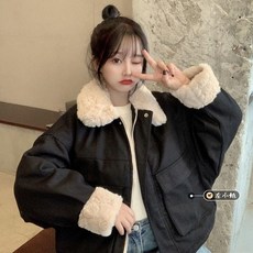 숏패딩 여 가을 겨울 퍼 기모 루즈핏 자켓 5색 S~2XL