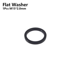 [호환제품] 자전거 스루 액슬 와셔 M15x0.5mm/1mm/2mm M12x7.5mm 스페이서 허브 튜브 샤프트 꼬치 플랫 원, 04 1Pcs M15x2mm Flat