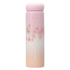 스타벅스 사쿠라 스테인리스 보틀, 페일 핑크 그라데이션, 1개, 355ml